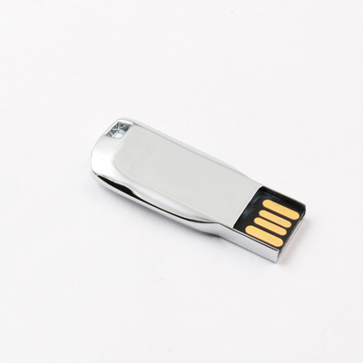 Srebrny błyszczący korpus Metalowy pendrive USB 2.0 64 GB 128 GB 20 MB / S Zgodny ze standardem amerykańskim