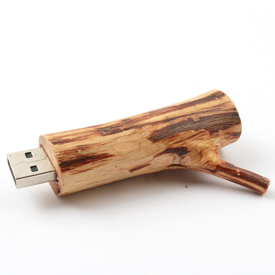 Kształty korzeni drzewa Drewniana pamięć flash USB 256 GB Tłoczone logo