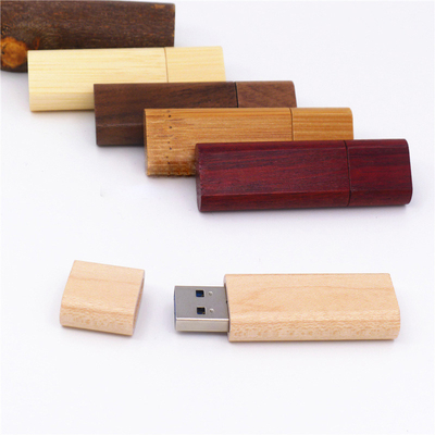 Drewniana pamięć flash ODM Maple Bamboo USB 2.0 3.0 256 GB ze smyczą