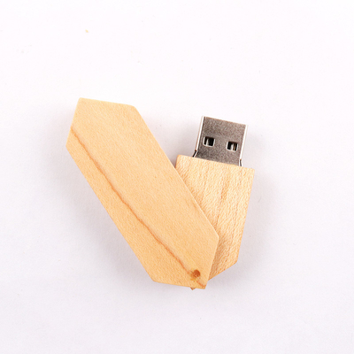Obrót o 180 stopni Drewniany dysk flash USB 2.0 i USB 3.0 50-100 MB / S Wytłaczane logo