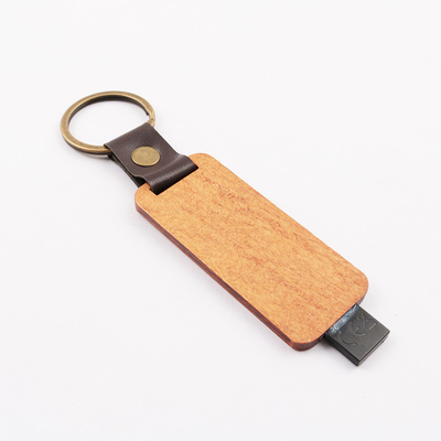 Drewniane skórzane wytłaczane logo Prezent USB Flash Drive 80 MB / S Standard europejski