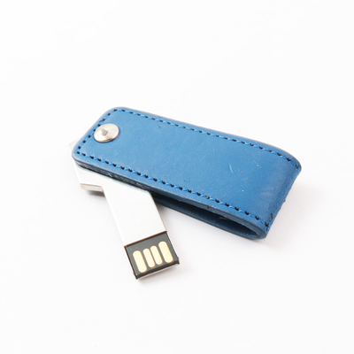 niestandardowe wytłaczane logo PU Leather USB Flash Drive Port USB 2.0