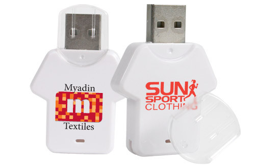 T Shirt Kształty Plastikowa pamięć USB 16 GB 32 GB biała pamięć USB 2.0 3.0 ROHS