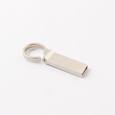Niestandardowe logo Srebro Mat Metal USB Flash Drive 2.0 64GB 128GB 20MB/S Z kluczem