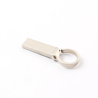 Niestandardowe logo Srebro Mat Metal USB Flash Drive 2.0 64GB 128GB 20MB/S Z kluczem