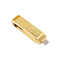 Szybkość USB 3.0 w kształcie złotej sztabki TYPE C, dopasowująca się do standardów UE i USA