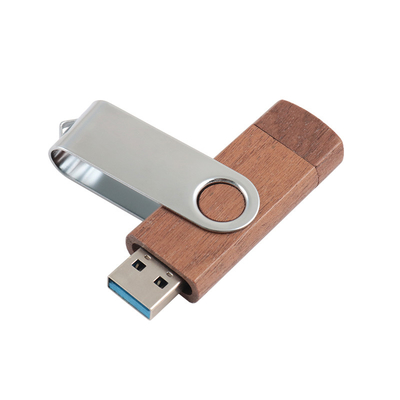 Naturalny drewniany dysk USB 2.0 3.0 z typem C + USB Nowy kształt szybki