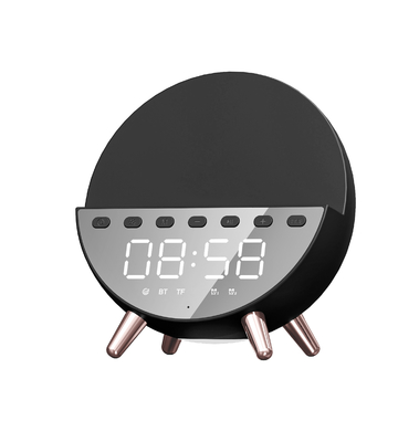 Szybkie ładowanie 15W bezprzewodowe ładowarka z głośnikiem Bluetooth i światłem 131*75*146MM
