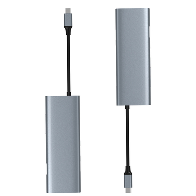 Szybki aluminiowy wielo-port HDMI Hub i USB dla zwiększonej łączności