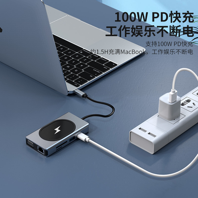 Wielofunkcyjny adapter USB typu C HUB 9 w jednym i z czytnikiem kart pamięci