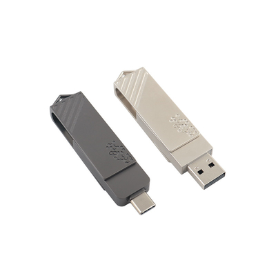 Metalowy typ C Twist w kształcie Fast Speed USB Flash Drive 3.0 i USB 2.0 i typ C