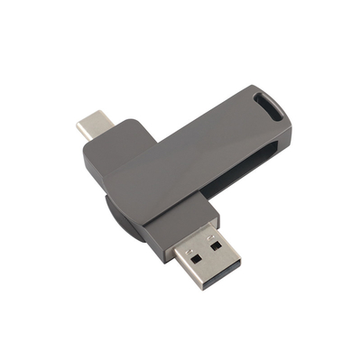 Pistolet Black Metal Type C USB Flash Drive z szybką prędkością 3.0 i 3.0 Twist Shape