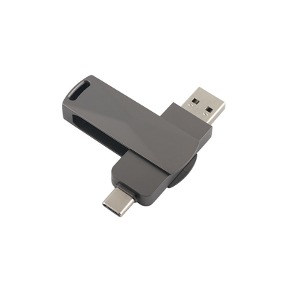 Pistolet Black Metal Type C USB Flash Drive z szybką prędkością 3.0 i 3.0 Twist Shape