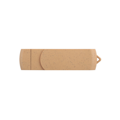 Niestandardowe żywe beżowe USB z laserem grawerowanym logo Materiały podlegające recyklingowi