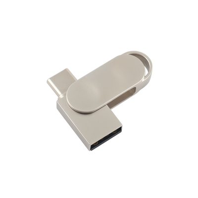 Wodoszczelny metalowy dysk flash USB PD ze srebrnym USB 2.0 USB 3.0 i typem C