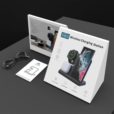 Materiał ABS PC 15W bezprzewodowe ładowarka do iPhone'a iWatch AirPod Szybki i wygodny
