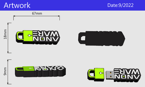 Niestandardowe kształty pamięci flash USB PVC lub silikon Produkcja ułatwiona z otwartą pleśń