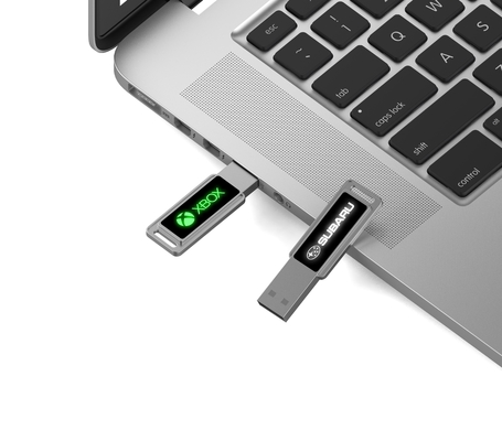 Wysokiej prędkości napęd błyskowy Crystal USB Stick z światłem LED błyszczący