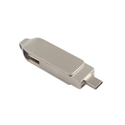 Obudowa w stylu retro w kolorze srebrnym z USB TYPU C 128 GB 256 GB Szybki port USB, rozmiar 71,4 * 16,8 * 10,1 mm
