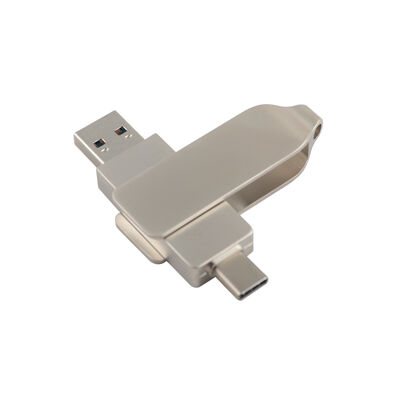 Obudowa w stylu retro w kolorze srebrnym z USB TYPU C 128 GB 256 GB Szybki port USB, rozmiar 71,4 * 16,8 * 10,1 mm