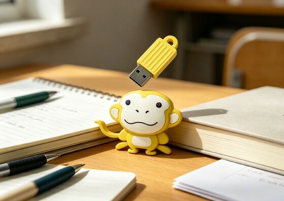 Zindywidualizowany w kształcie małpy PVC Mould Personalized USB Flash Drive Featuring Data Encryption Option For Marketing And Secure Data Access