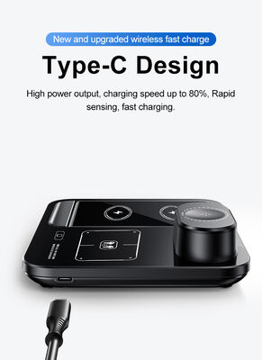 Ładowarka bezprzewodowa 3 w 1 15W Fast Charging ze składaną konstrukcją i magnetycznym mocowaniem