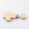 Drewniana pamięć flash USB w kształcie krzyża Fast Usb 2.0 3.0 1 GB 256 GB
