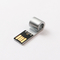 Metalowa pamięć flash USB w kształcie gwizdka Logo laserowe Srebrna karta pamięci USB 2.0