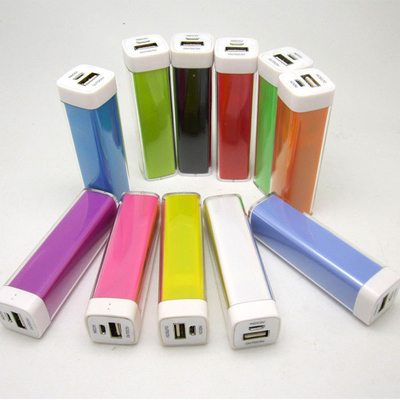 2000MAH Kolorowy metalowy bank mocy 91x25x25MM do wykorzystania na prezent