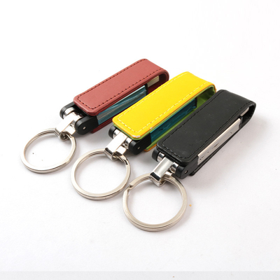 2.0 3.0 PU Leather Dostosowane dyski flash USB 32 GB 256 GB Tłoczone logo