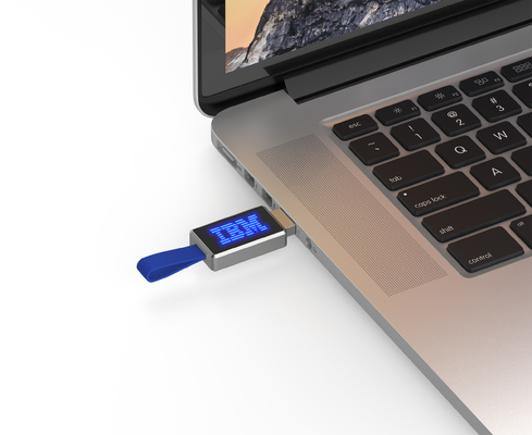 Metalowe logo USB Memory Stick 2.0 Grawerowanie ze światłem LED podczas czytania na komputerze