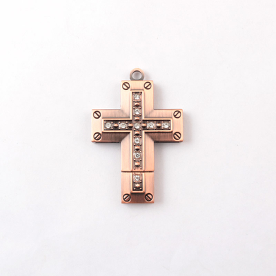 128GB Crystal USB Flash Drive Bulk Cruciform Necklace w kształcie świąt Bożego Narodzenia