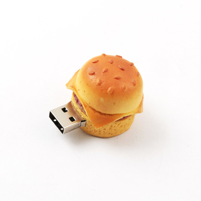 Hamburger w kształcie z pojemnością 512 GB, niestandardowe napędy flash USB z 10 letnim przechowywaniem danych.
