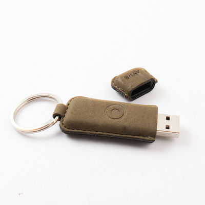 Wyróżnione pamięć skórzane USB z drukiem logo