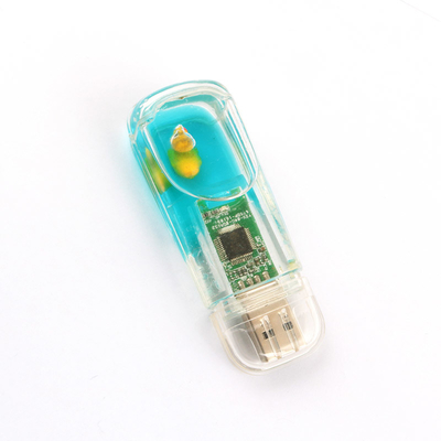 Plastikowy USB Stick Wewnątrz Wstawić Liquid USB Flash Drive Dostosowany Łódź Wewnątrz