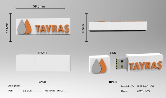 Wykonaj projekt z darmowego PVC USB w kształcie zgodnym z projektem klienta. Wykonanie bardzo szybkie.
