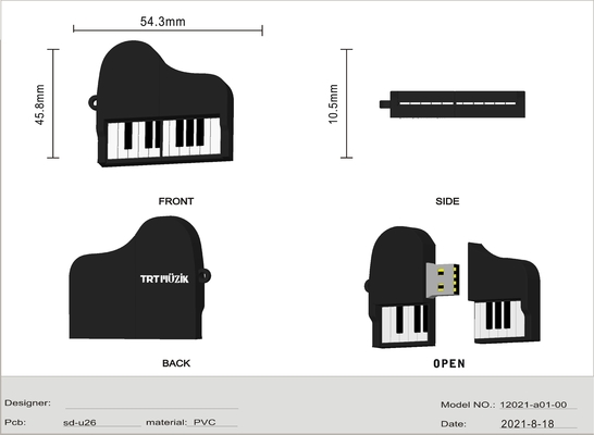 Pomóż klientowi otworzyć pleśń bardzo szybko otwórz pleśń Pvc Cartoon Usb