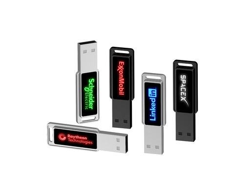 Wysokiej prędkości napęd błyskowy Crystal USB Stick z światłem LED błyszczący