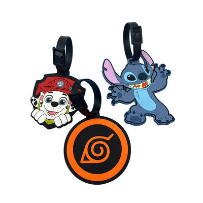 Etykieta bagażowa wykonana na zamówienie z materiału PVC, łatwa do umieszczenia na walizce podróżnej i wielokrotnego użytku