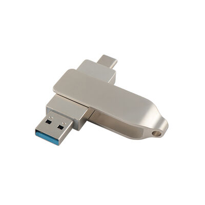 Obudowa w stylu retro w kolorze srebrnym z USB TYPU C 128 GB 256 GB Szybki port USB, rozmiar 71,4 * 16,8 * 10,1 mm