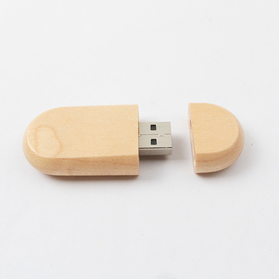 Spersonalizowana drewniana pamięć USB Maple Bamboo 128 GB o długości 60 mm