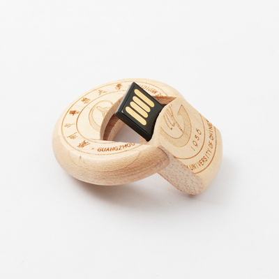 Drewniana pamięć flash USB 360 Drgee Twist 2.0 15 MB/S Tłoczone logo