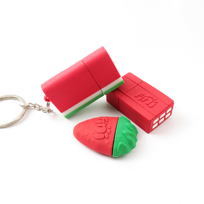 Otwarta forma z PVC Śliczna pamięć USB Arbuz Truskawka w kształcie czekolady