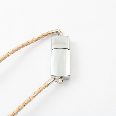 Metalowa powłoka Silikonowa bransoletka z napędem USB 256 GB 128 GB 64 GB Skórzana lina 15 MB / S