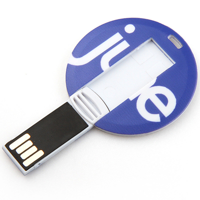 Karta kredytowa UDP 128 GB Pamięć USB 2.0 Mini okrągłe kształty Logo z nadrukiem CMYK