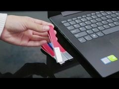 Czarna skórzana pamięć USB z breloczkiem Dobra marka Logo Szybkość USB 2.0 i 3.0