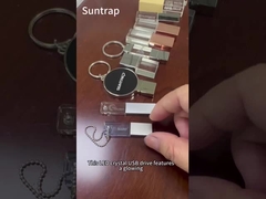 Duża kryształowa część może grawerować logo USB Stick 2.0 Przejrzysty akrylowy